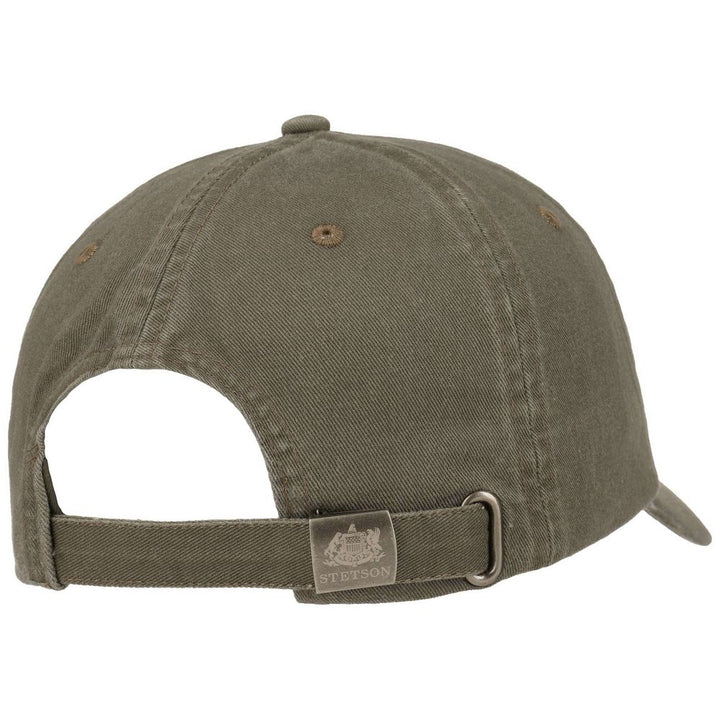 Stetson Baseball Cap Cotton - Ensfarvet Khaki - Baseball Cap fra Stetson hos The Prince Webshop