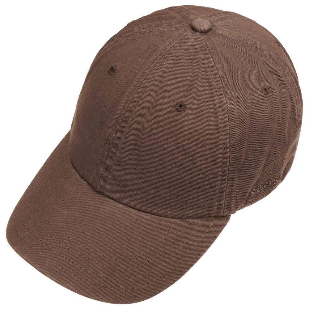 Stetson Baseball Cap Cotton - Ensfarvet Brun - Baseball Cap fra Stetson hos The Prince Webshop