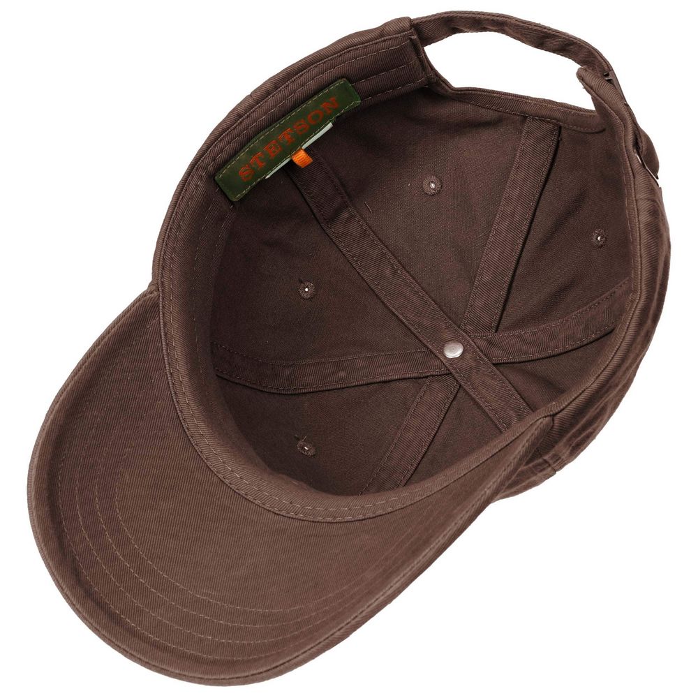 Stetson Baseball Cap Cotton - Ensfarvet Brun - Baseball Cap fra Stetson hos The Prince Webshop