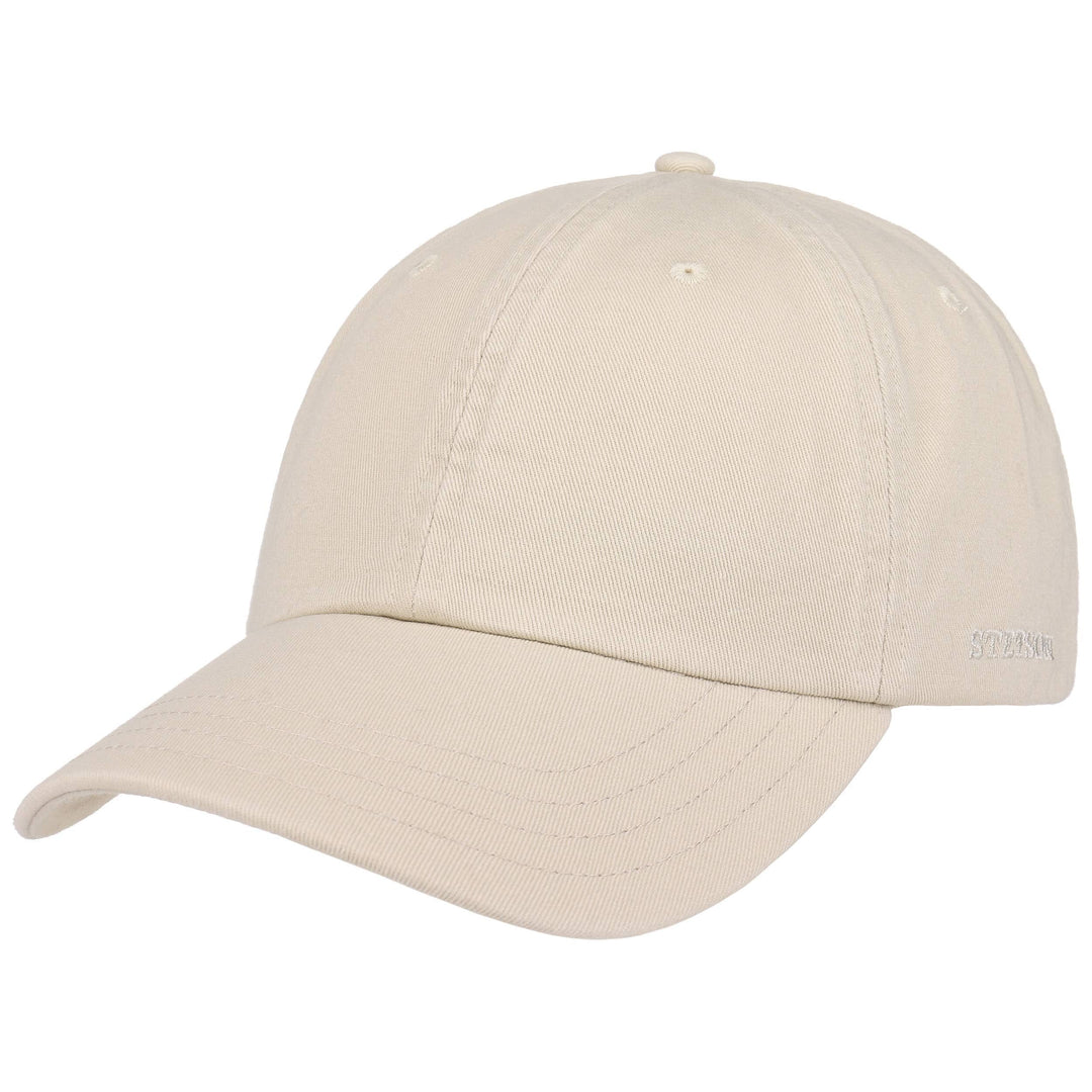 Stetson Baseball Cap Cotton - Ensfarvet Beige (Lys) - Baseball Cap fra Stetson hos The Prince Webshop