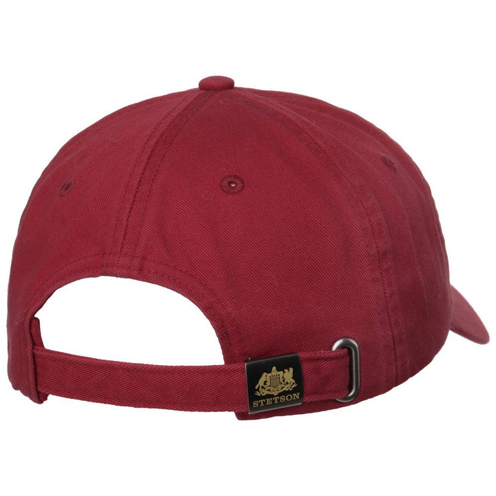 Stetson Baseball Cap Cotton - Ensfarvet Vinrød - Baseball Cap fra Stetson hos The Prince Webshop