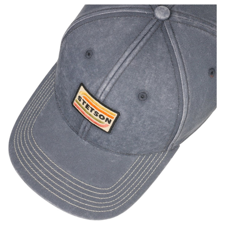 Stetson Baseball Cap Chino Twill Grey Silver - Baseball Cap fra Stetson hos The Prince Webshop