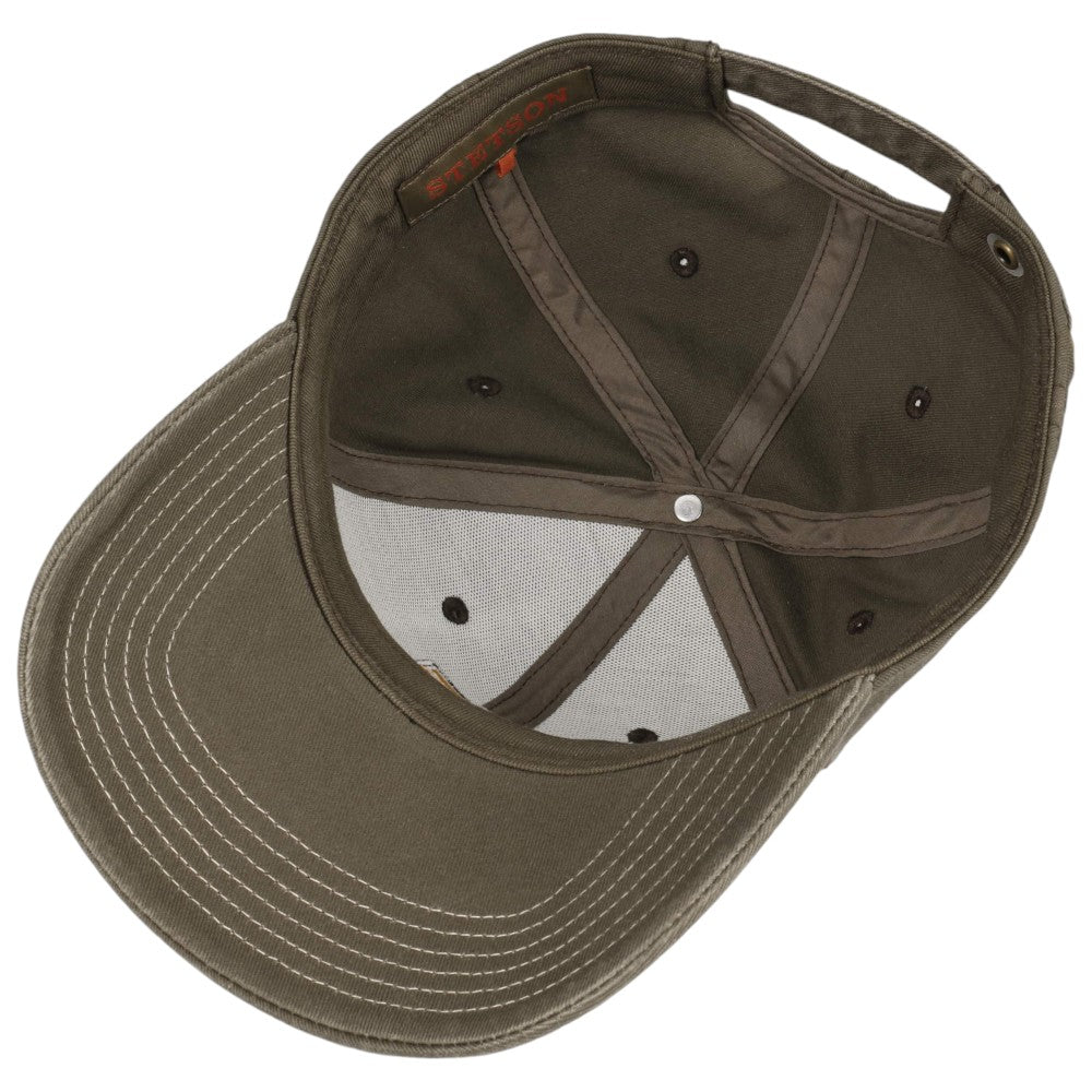 Stetson Baseball Cap Chino Twill Olive - Baseball Cap from Stetson at The Prince Webshop