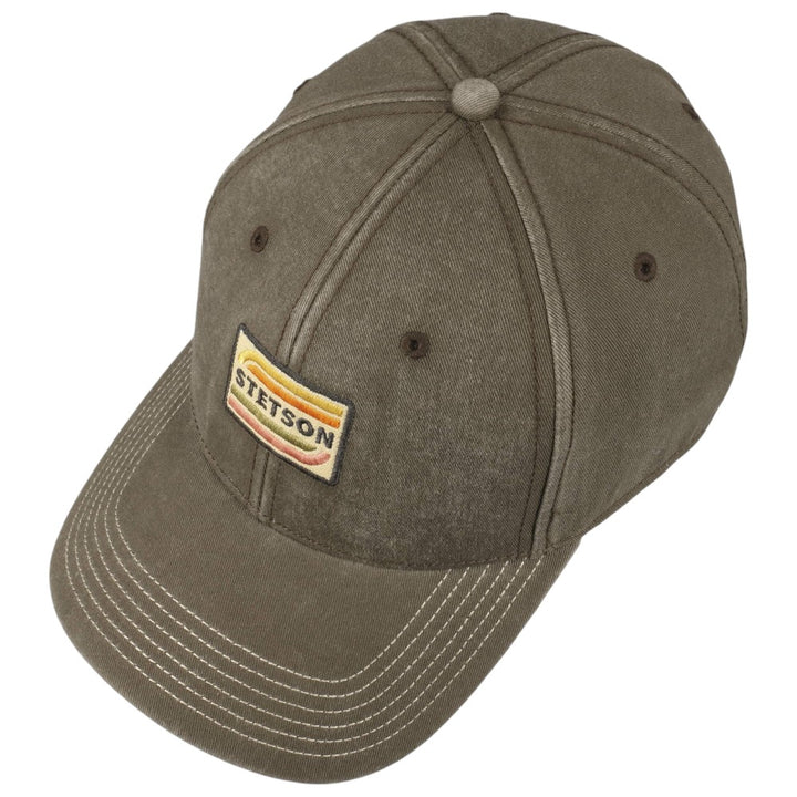 Stetson Baseball Cap Chino Twill Olive - Baseball Cap from Stetson at The Prince Webshop