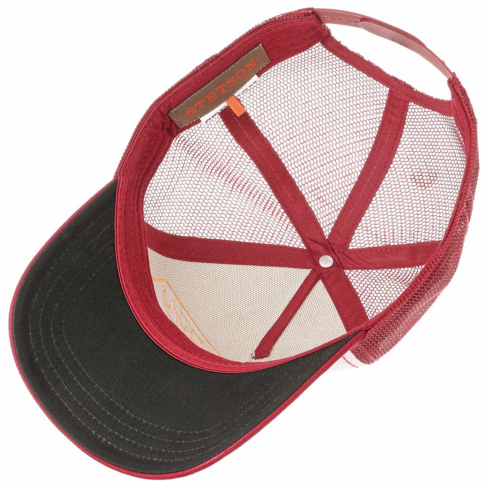 Stetson Trucker Cap American Heritage - Red / White - Baseball Cap fra Stetson hos The Prince Webshop