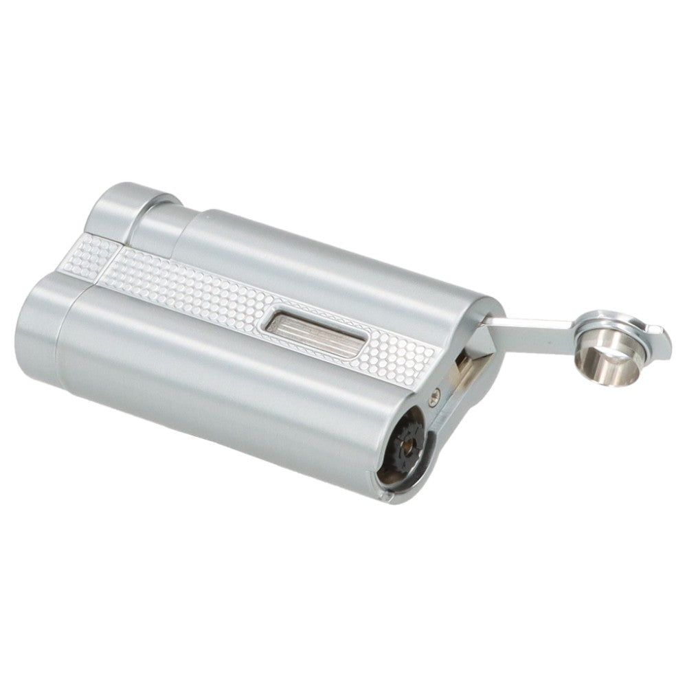 Winjet Carlton 3XJet Cigar Lighter Silver with Drill - Lighter from Winjet at The Prince Webshop