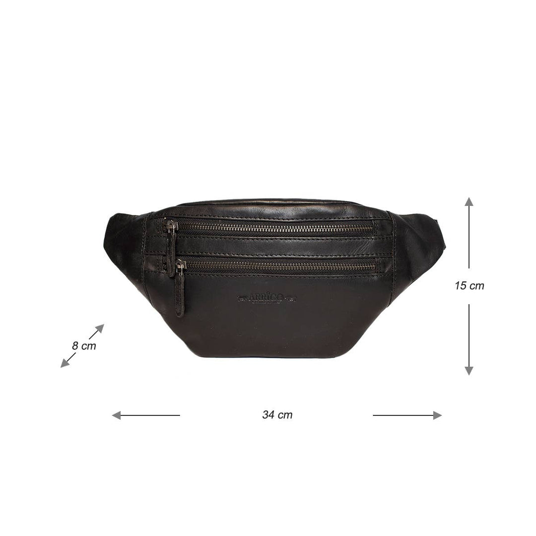 Leather Crossbody Bag - Fanny Pack - Belt Bag - Black - Bag from Arrigo at The Prince Webshop