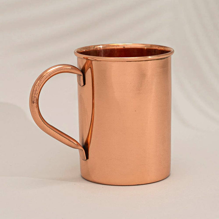 Mule Copper mug with brass handle, smooth - 400 ml - Mule Mugs from Ayurveda Specialist B.V. at The Prince Webshop