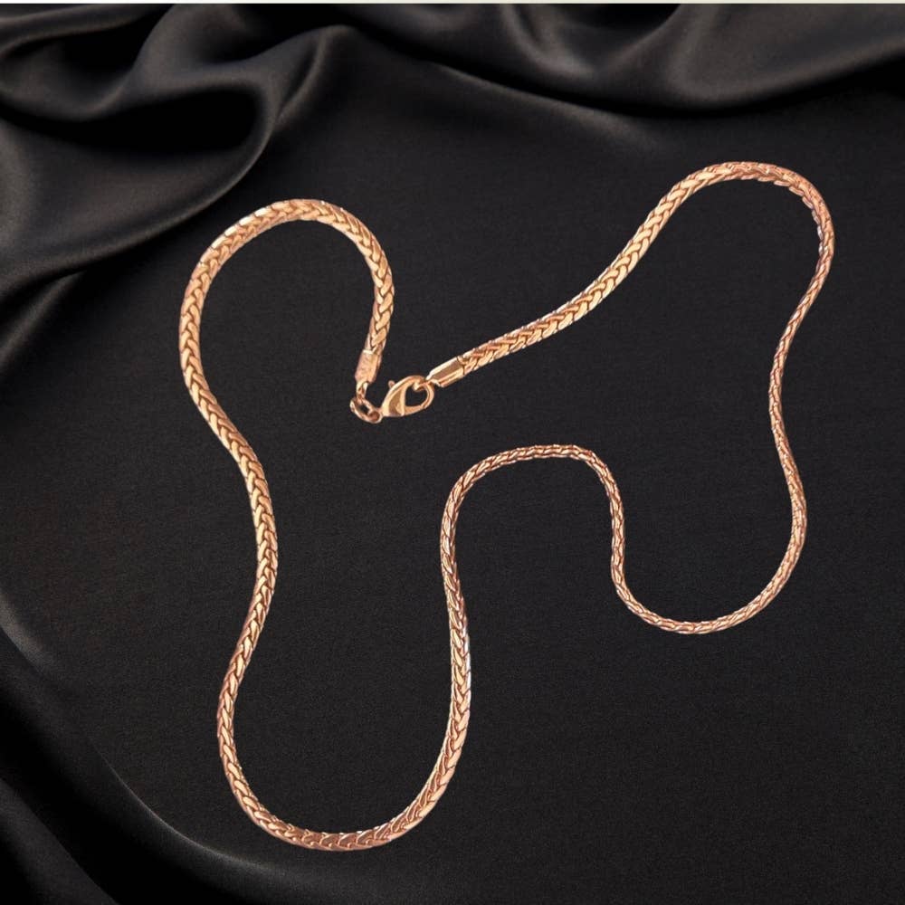 Halskæde med kobberled - 48 cm - 4 mm - Halskæde fra Ayurveda Specialist B.V. hos The Prince Webshop