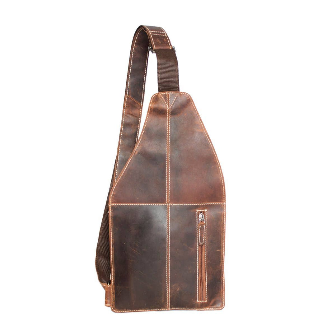 Arrigo Crossbody Shoulder Bag Buffalo Leather - Cognac - Bag from Arrigo at The Prince Webshop
