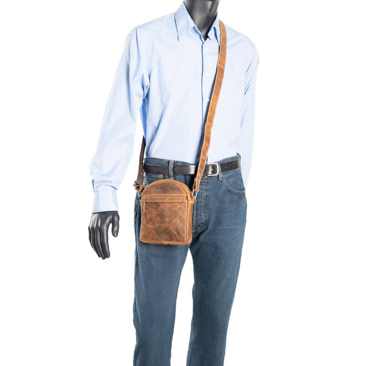 Arrigo Shoulder & Crossbody Bag - Buffalo Leather - Cognac - Bag from Arrigo at The Prince Webshop