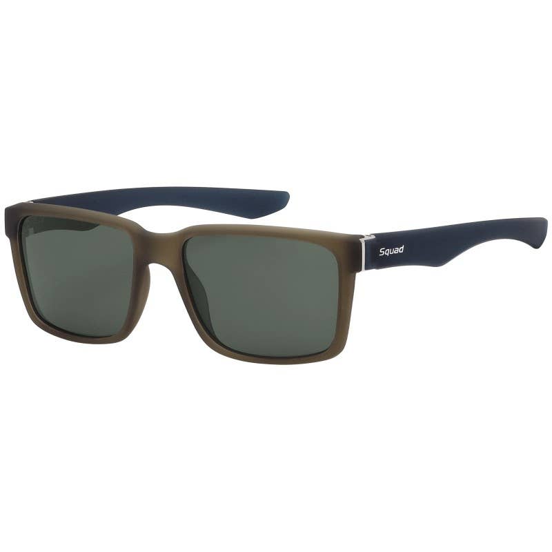 Squad Rectangular Shape UV400 Polarized Sunglasses - Black - Solbriller fra Squad Eyewear hos The Prince Webshop