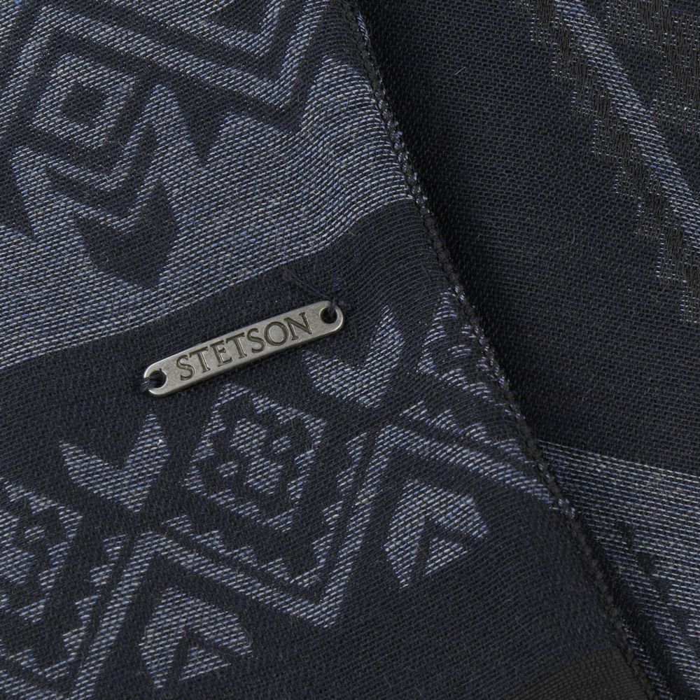 Stetson Scarf Ethnic Jaquard - Midnight Blue Cottonmix - Neck scarf from Stetson at The Prince Webshop