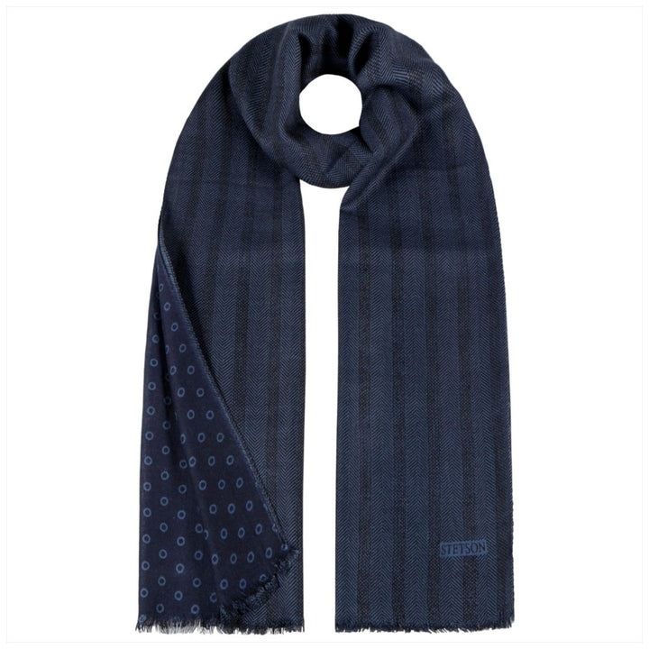 Stetson Scarf Wool Herringbone Patch