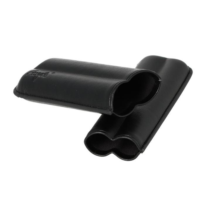 Angelo Cigar Case - 2 pcs. 50 Ring Gauge - Black Faux Leather - Cigar Case from Angelo at The Prince Webshop