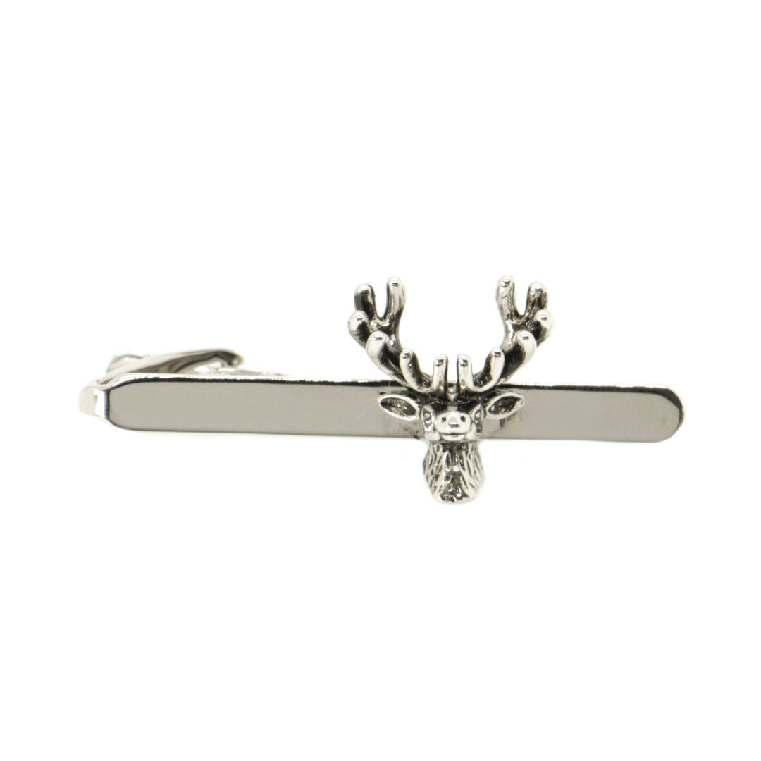 Stags Head Burnished Rhodium Tie Clip - Tie clip from the David Aster Collection at The Prince Webshop