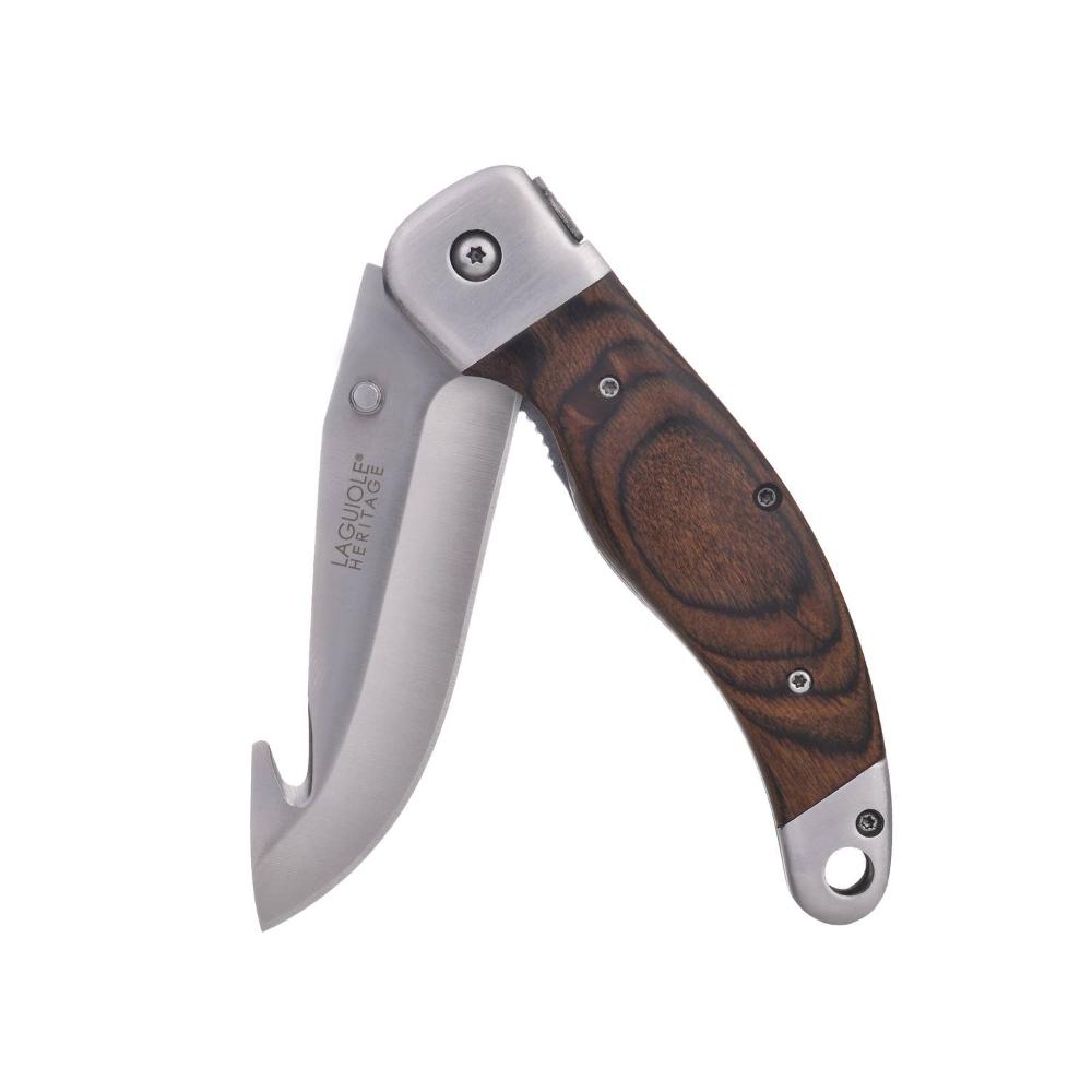 LAGUIOLE HERITAGE Hunting Pocket Knife with Black Leather Case - Pocket Knife from LAGUIOLE HERITAGE at The Prince Webshop