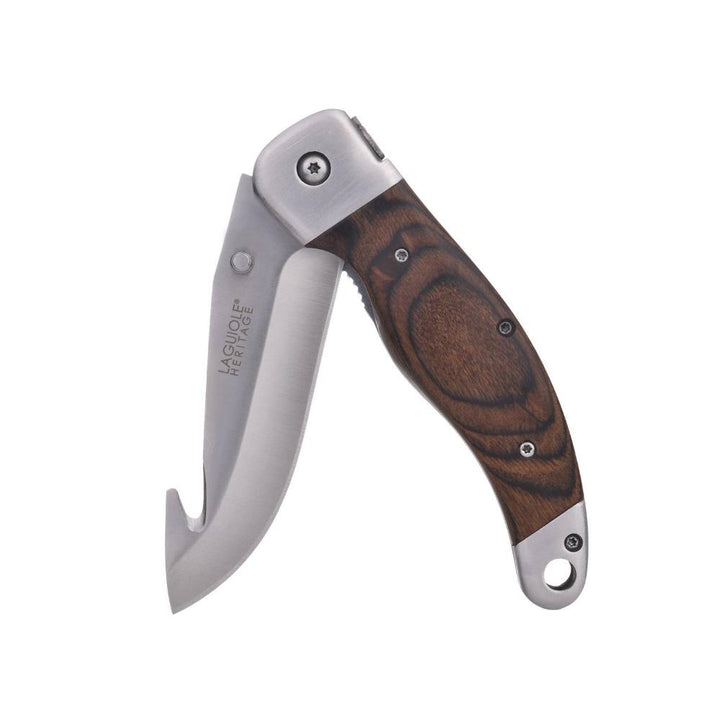 LAGUIOLE HERITAGE Hunting Pocket Knife with Black Leather Case - Pocket Knife from LAGUIOLE HERITAGE at The Prince Webshop