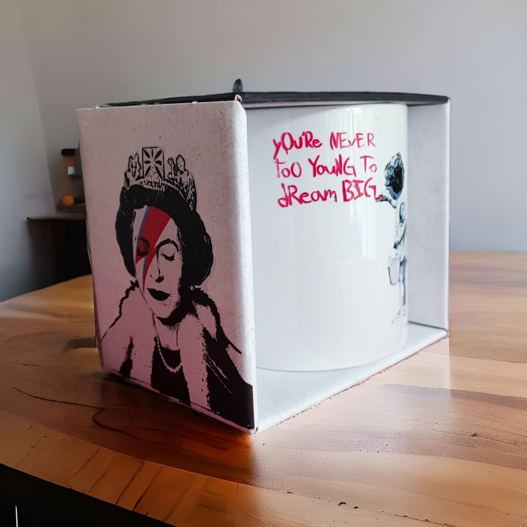 Banksy Ceramic Mug 325ml - Dream Big - Mug from URBAN.ITY at The Prince Webshop