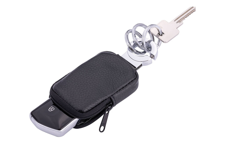TROIKA - POCKET CLICK Key ring with pocket + 3 rings | leather - Key ring from Troika at The Prince Webshop