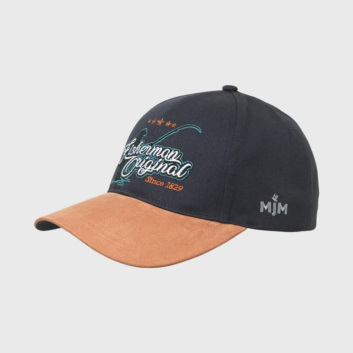 MJM Untamed Angler Organic Cotton Navy Baseball Cap - Baseball Cap from MJM Hats at The Prince Webshop