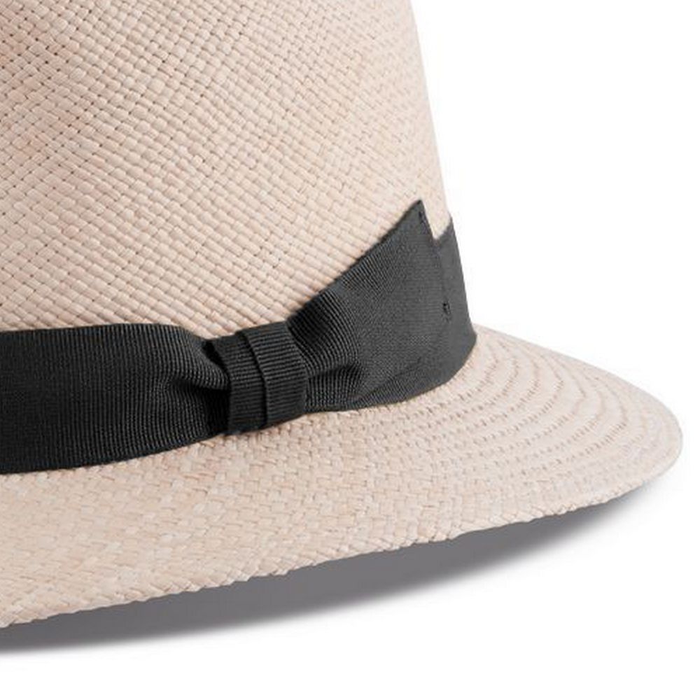 MJM Capai - Ægte Panama Hat - Natur / Sort - Hat fra MJM Hats hos The Prince Webshop