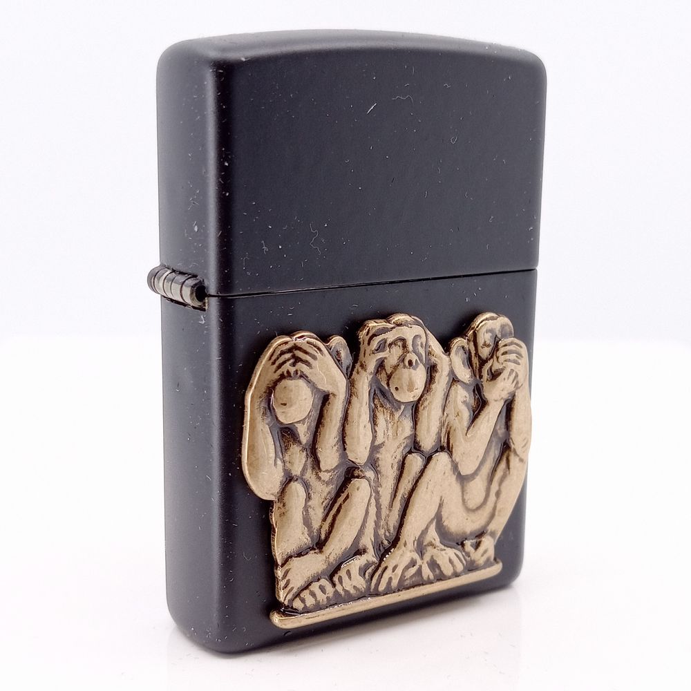 Original Zippo Lighter Three Monkeys - Zippo Lighter fra Zippo hos The Prince Webshop