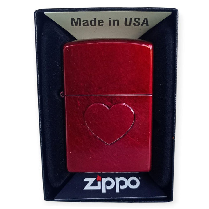 Zippo 60007423 Stamped Heart Design - Zippo Lighter fra Zippo hos The Prince Webshop
