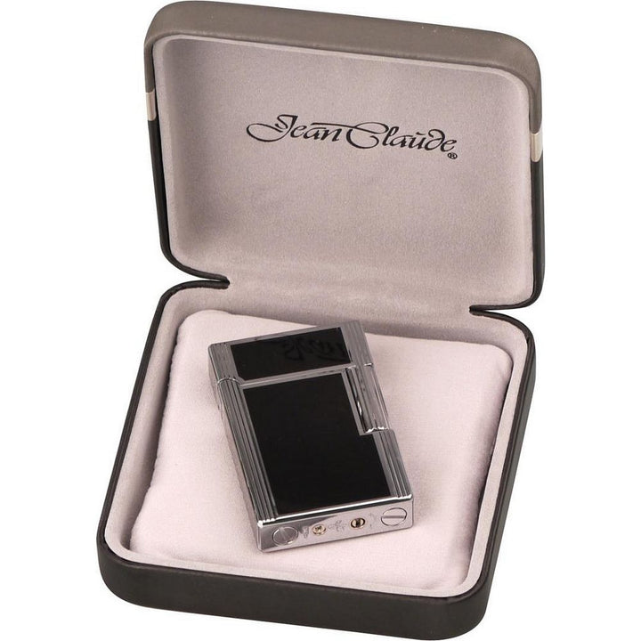 JEAN CLAUDE Flint Lighter DUSTIN - Chrome/Black - Lighter from Jean Claude at The Prince Webshop