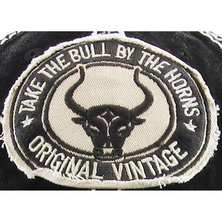 LONGHORN BULL VINTAGE BALLCAP - Black - Baseball Cap from Ethos at The Prince Webshop