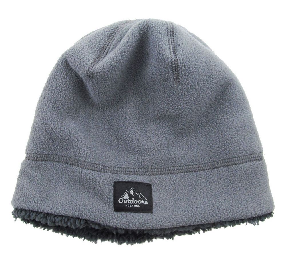 OUTDOOR BEANIE SHERPA FLEECE LINED - Grå Hue - Hue fra Ethos hos The Prince Webshop