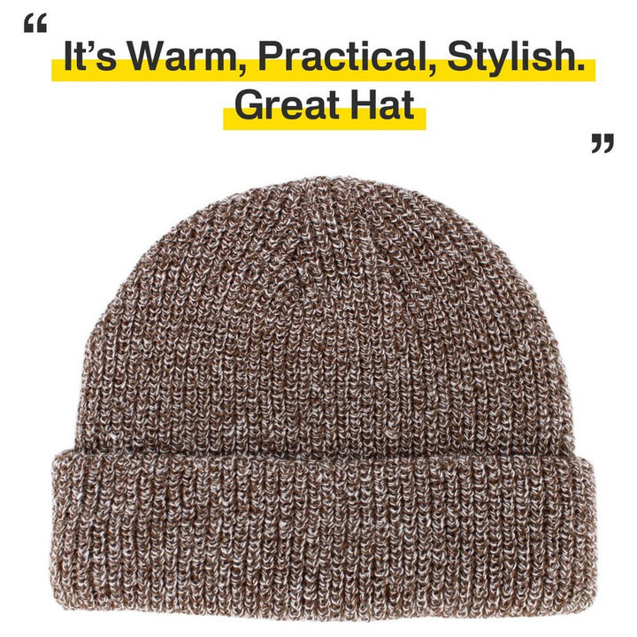 Ethos FISHERMAN BEANIE - BRUN-MIX acryl hue i klassisk fisker stil - Hue fra Ethos hos The Prince Webshop