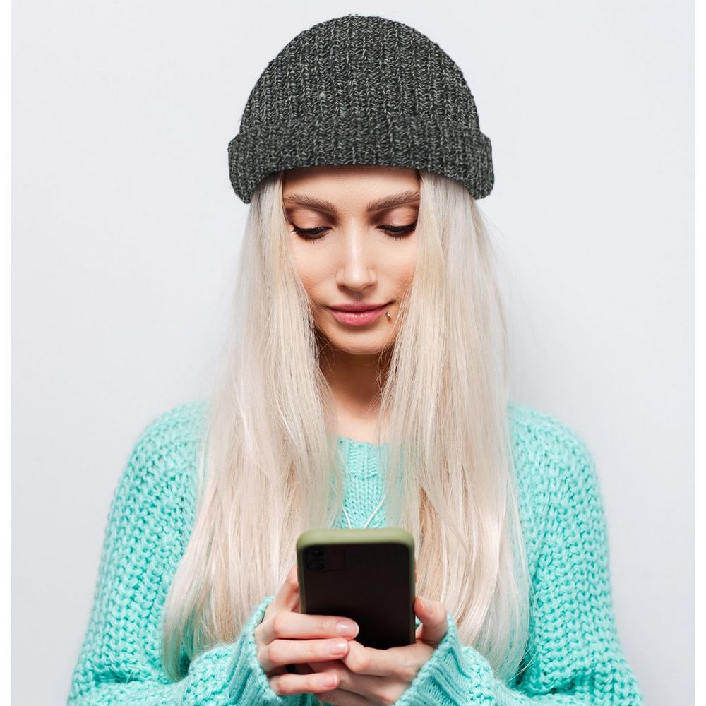 Ethos FISHERMAN BEANIE - GRAY-MIX acrylic hat in classic fisherman style - Hat from Ethos at The Prince Webshop