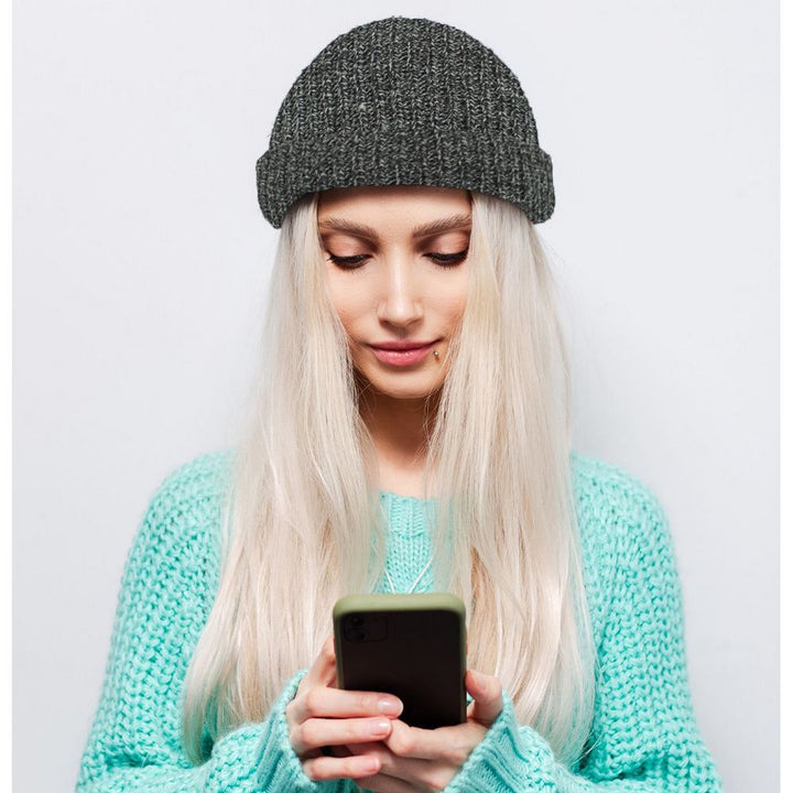 Ethos FISHERMAN BEANIE - GRAY-MIX acrylic hat in classic fisherman style - Hat from Ethos at The Prince Webshop