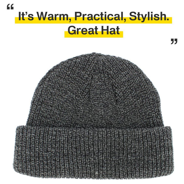 Ethos FISHERMAN BEANIE - GRAY-MIX acrylic hat in classic fisherman style - Hat from Ethos at The Prince Webshop