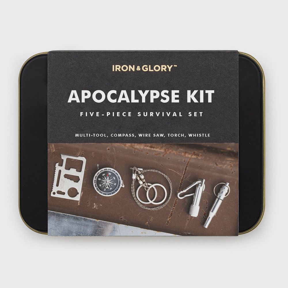 Apocalypse Overlevelses Sæt i Metal Gaveæske - Sjov Gave fra Iron & Glory hos The Prince Webshop