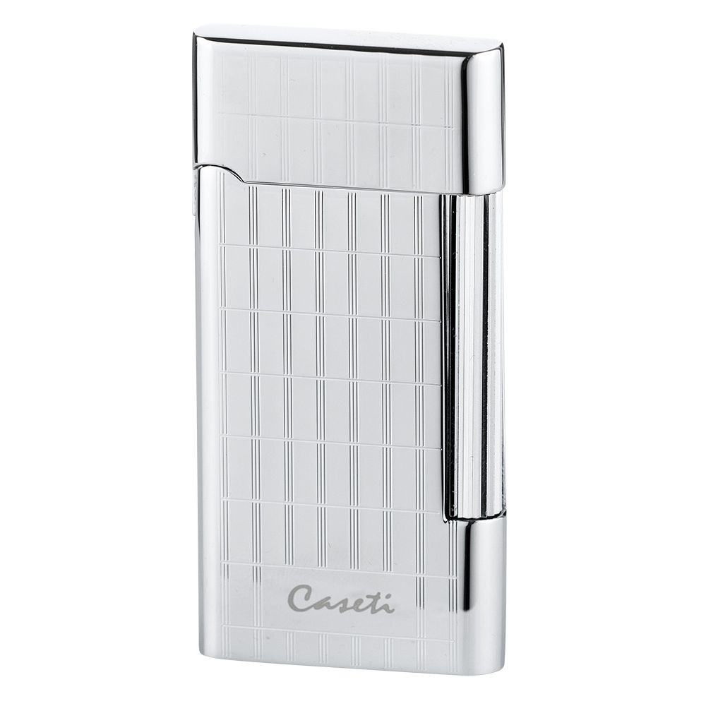 CASETI Flint Cigarette Lighter - Striped Chrome - Lighter from Caseti at The Prince Webshop