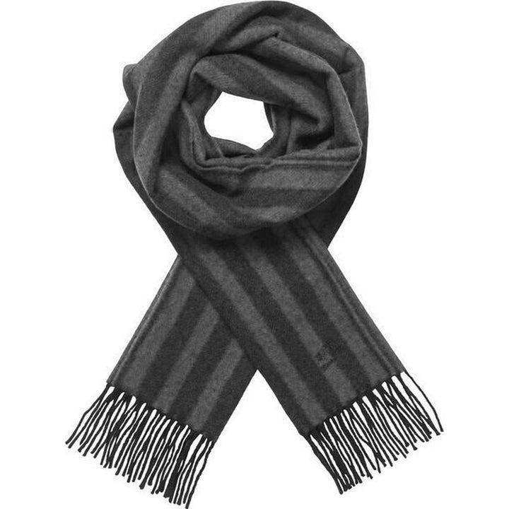 MJM Scarf Bryan Wool Grey/Navy - 100% Wool - Halstørklæde fra M.J. MICHAELSEN A/S hos The Prince Webshop