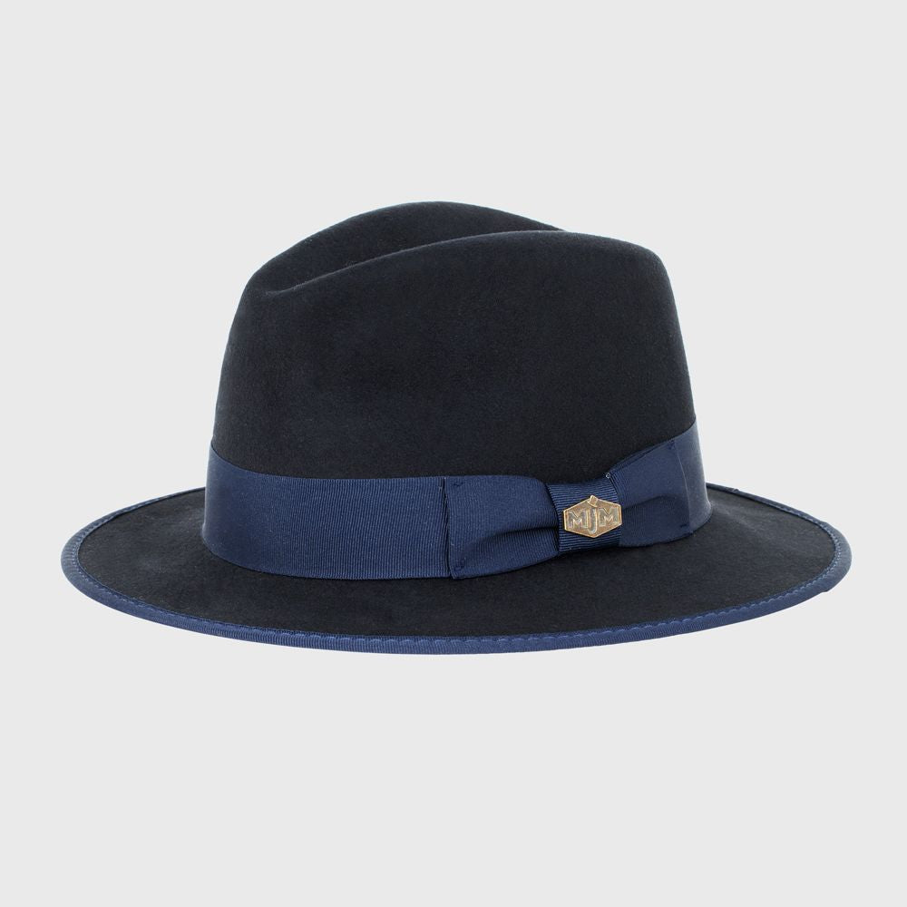 MJM MAUK Navy Uld Filt Hat - Waterproof & Crushable - Fedora Hat fra MJM Hats hos The Prince Webshop