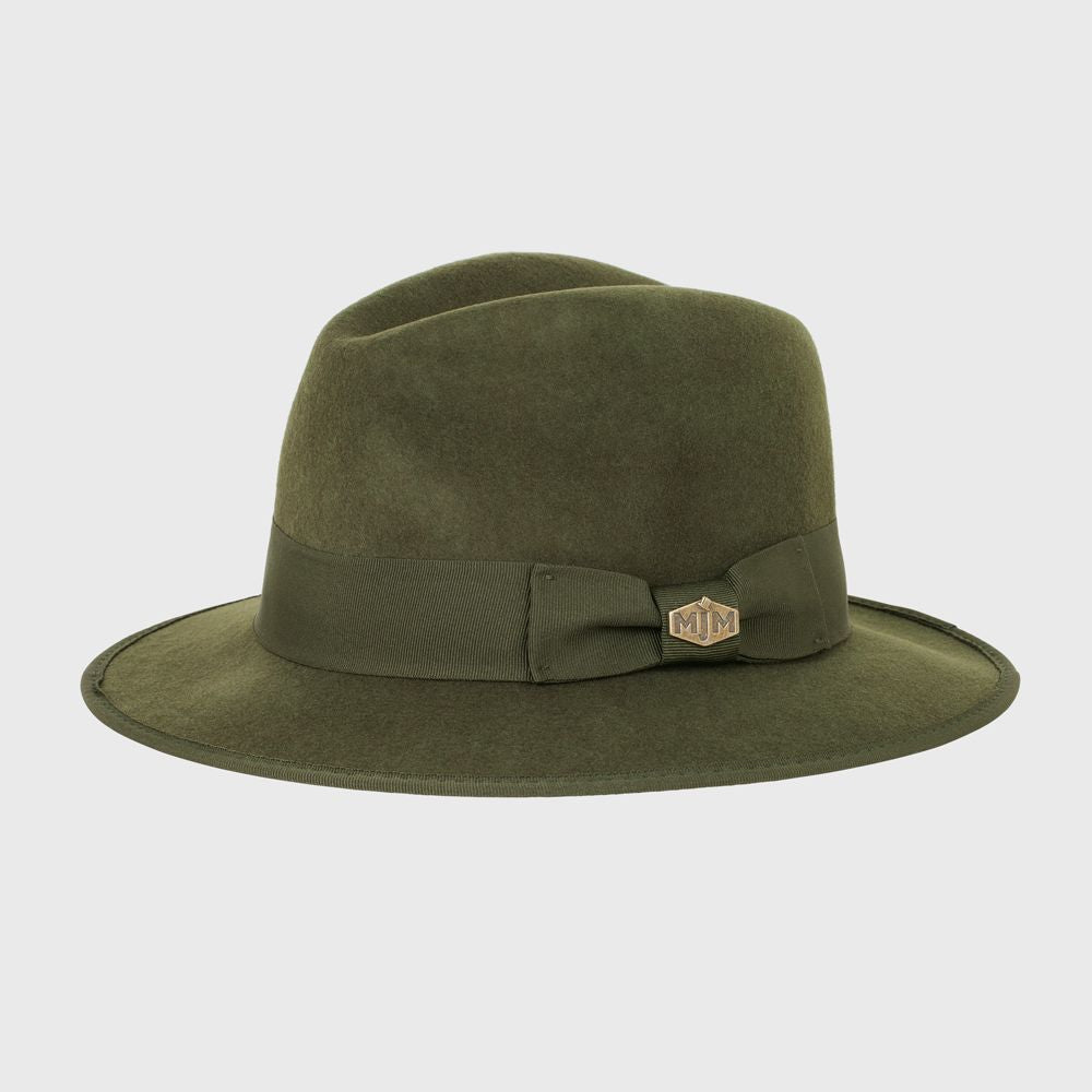 MJM MAUK Olive Wool Felt Hat - Waterproof & Crushable - Fedora Hat from MJM Hats at The Prince Webshop