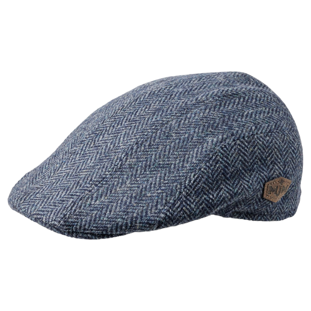 MJM Maddy EL 32 Virgin Wool Blue Sixpence - Flat Cap fra MJM Hats hos The Prince Webshop