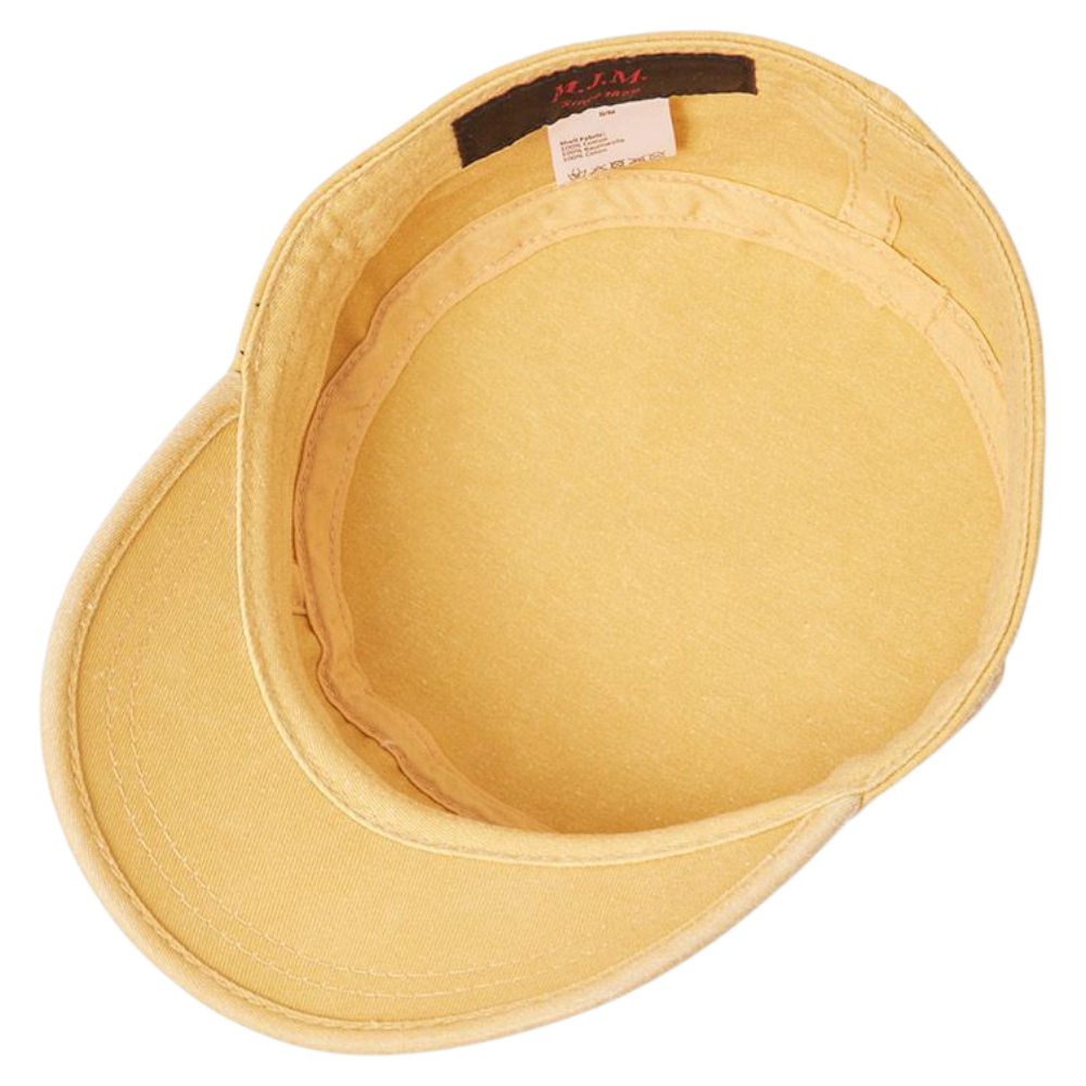 MJM CUBA Army Cap Dyed Cotton Twill - Yellow - S/M - Army Cap from MJM Hats at The Prince Webshop