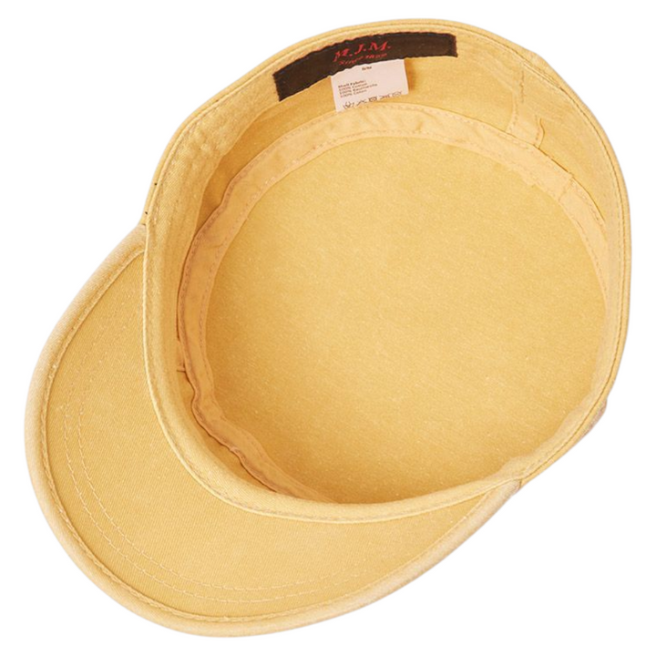 MJM CUBA Army Cap Dyed Cotton Twill - Yellow - S/M - Army Cap from MJM Hats at The Prince Webshop