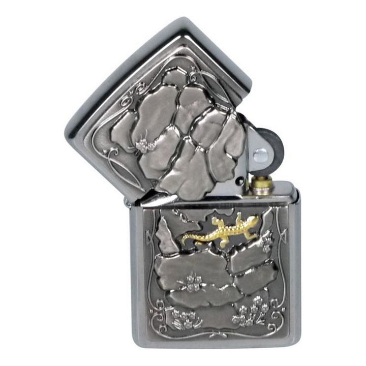 Zippo Lizard Trick 2 Lighter in Black/Red Wooden Box - Zippo Lighter from Zippo at The Prince Webshop