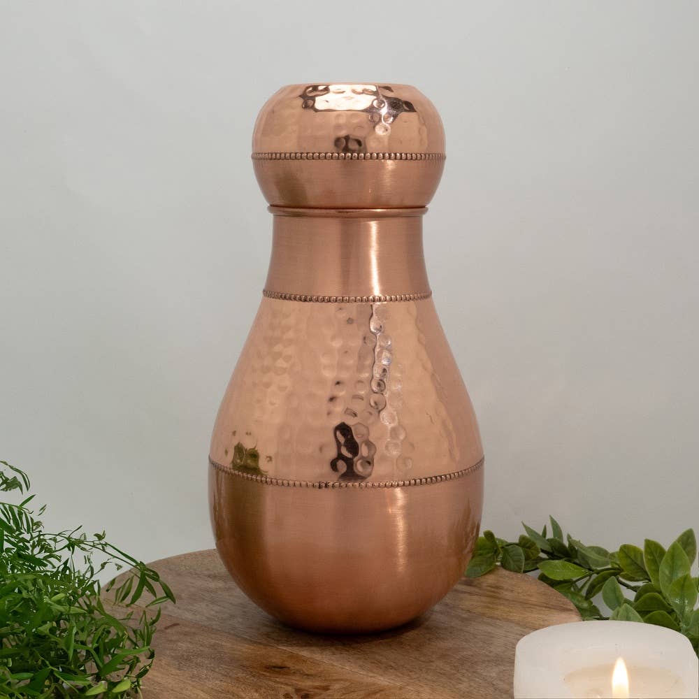 Ren kobberkaraffel Sequence med buet låg ± 950 ml