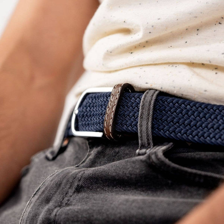 BILLYBELT Slate Blue Woven Elastic Belt - Elastic Comfort Belt - Belt from BILLYBELT at The Prince Webshop