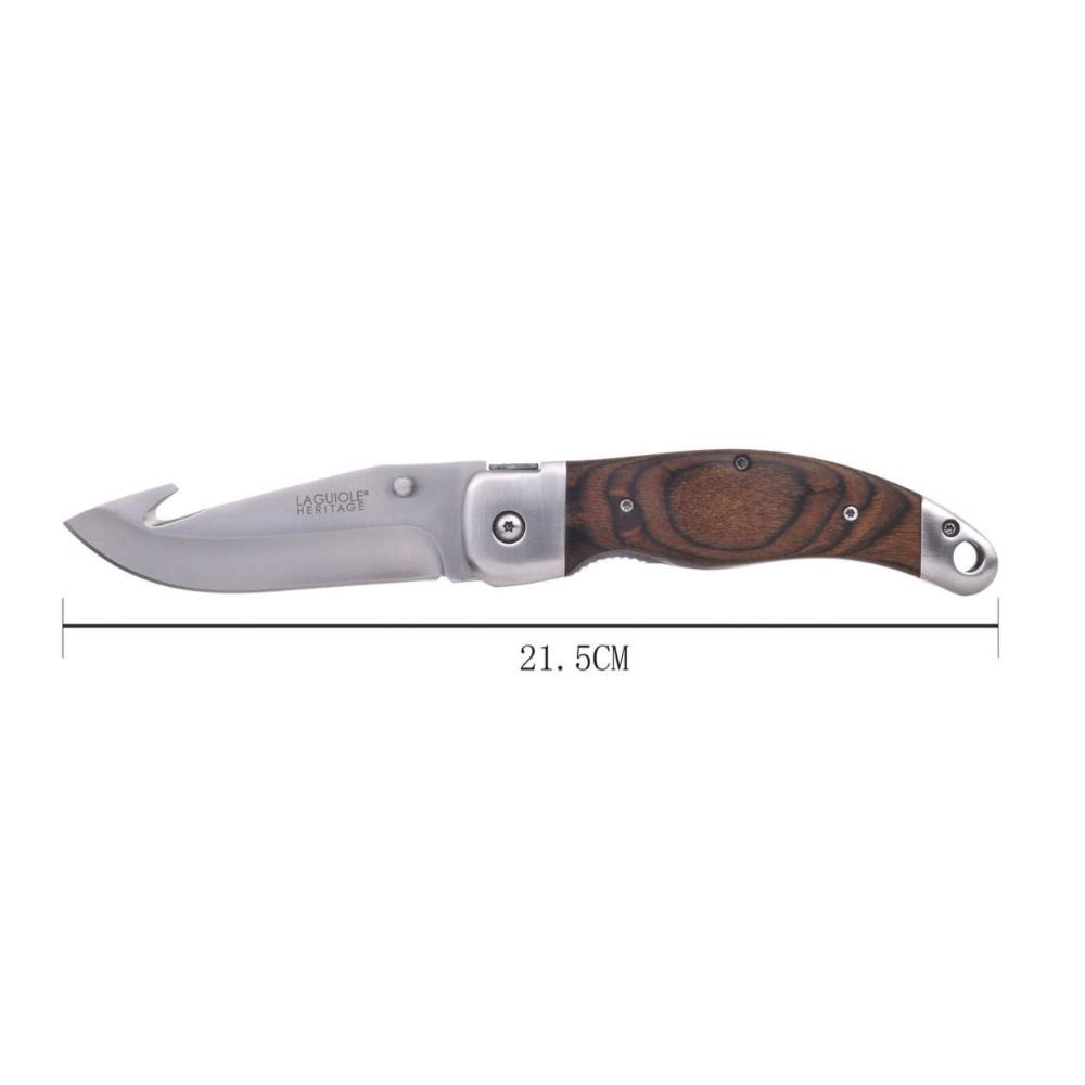 LAGUIOLE HERITAGE Hunting Pocket Knife with Black Leather Case - Pocket Knife from LAGUIOLE HERITAGE at The Prince Webshop
