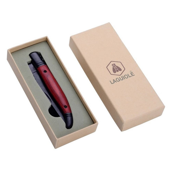 Laguiole Rosewood Pocket Knife with Black Blade - Gift Idea from Laguiole at The Prince Webshop