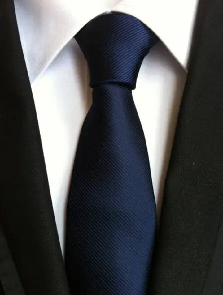Tie in satin - Navy blue - Tie from Yves Enzo at The Prince Webshop