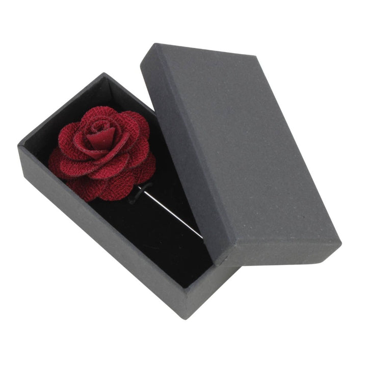 David Aster - Burgundy Flower Lapel Pin - Lapel pin from the David Aster Collection at The Prince Webshop